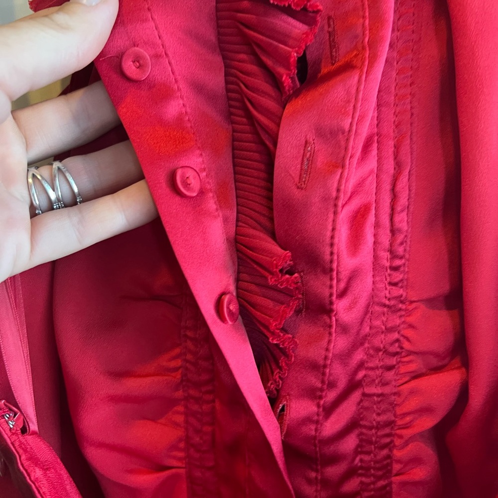 BCBGMaxAzria Red Ruffle Mini Dress - Picture 7 of 9